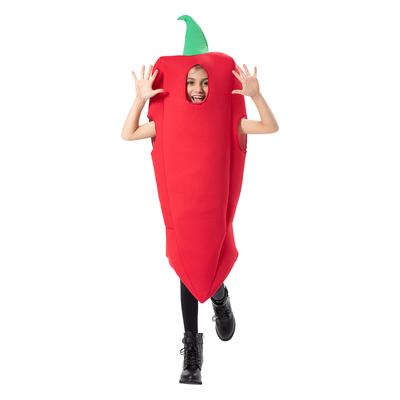 Costum unisex pentru fete și băieți haios chili pepper pentru Crăciun, petrecere de Halloween, costum de comedie, rochie de noapte de cerb