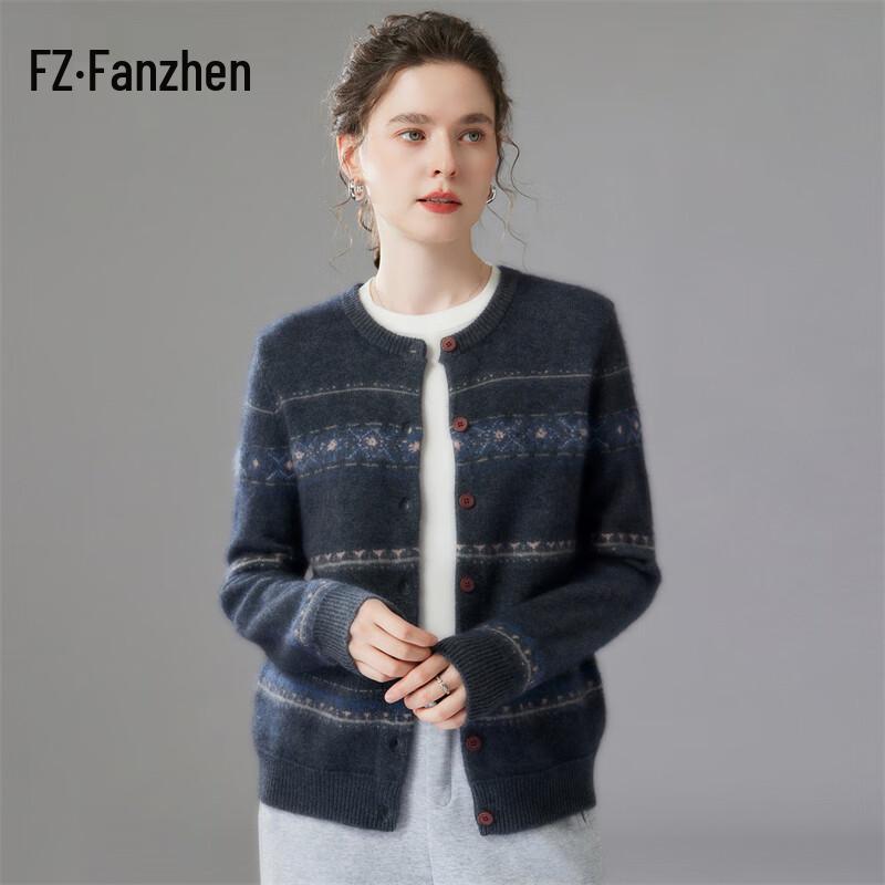 Fanzhen Women's Thickened Cashmere Knit Cardigan