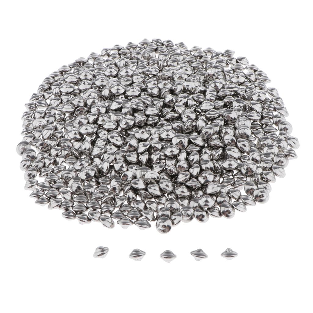 

1BL/450г бусина из нержавеющей стали Tumbler Media Shot в форме летающей тарелки 4,5х7мм flying saucer shape серебряный