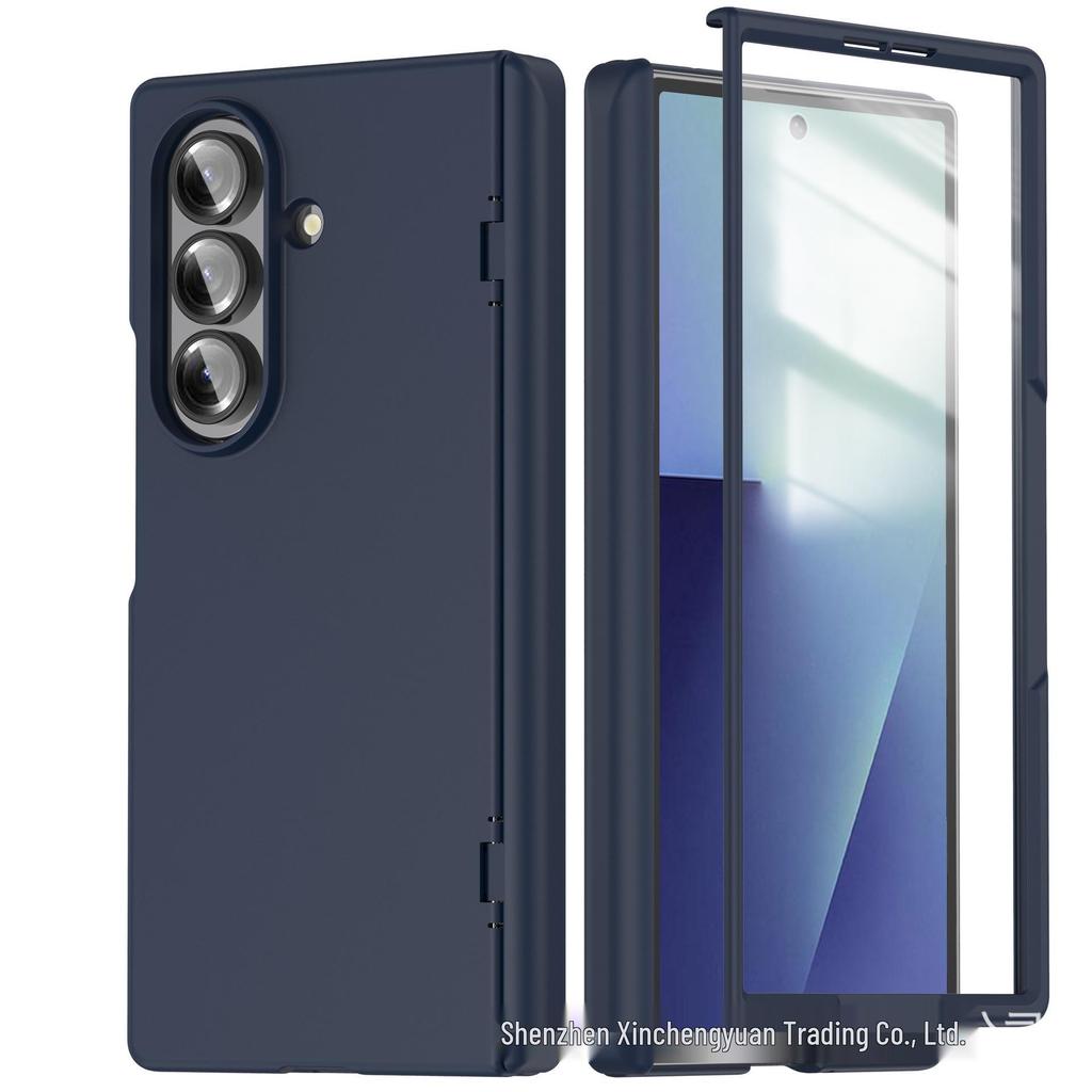 Funda plegable de eje medio para Samsung Z Fold7: Vidrio Templado Transparente, Protección Completa de la Bisagra