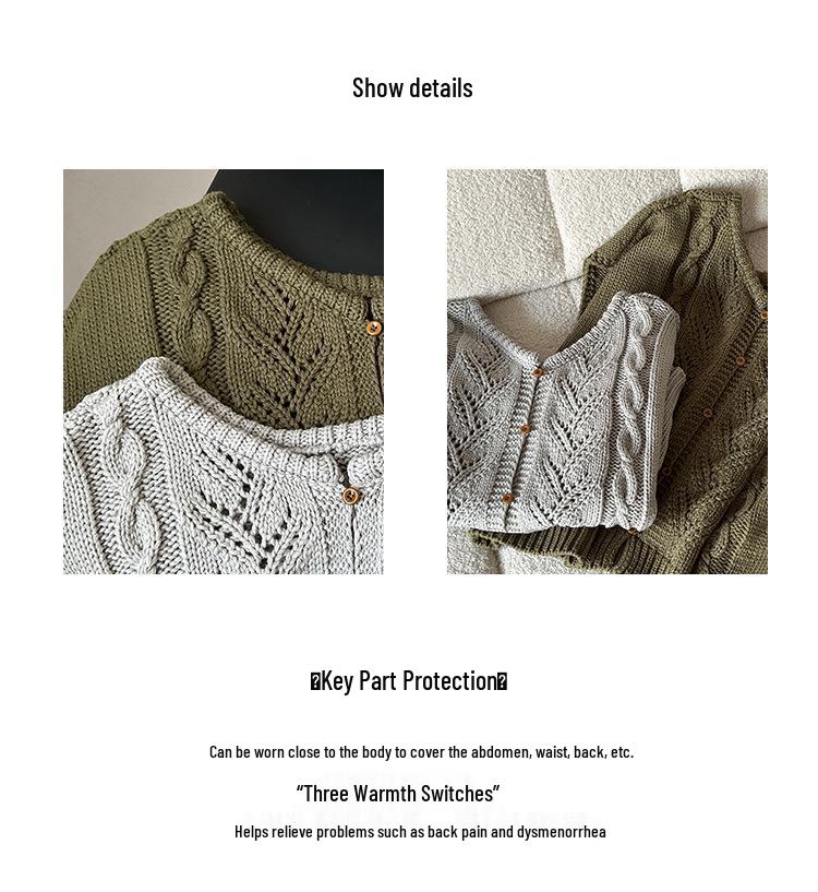 JuZhi Spring Knit Korean Style Loose Drop-Shoulder Sweater Vest Jacket