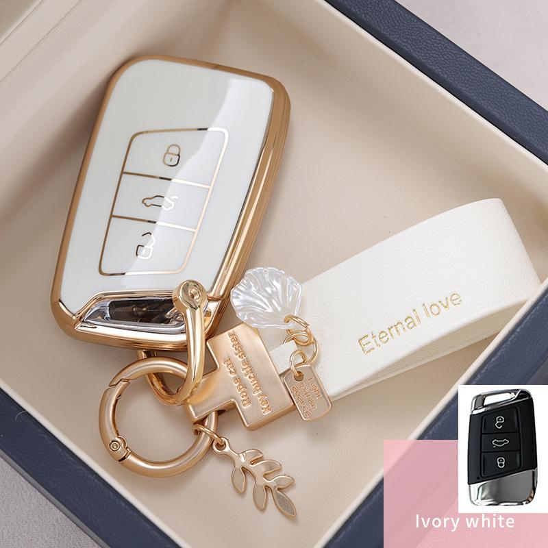 New Fashion Tpu Car Remote Key Case Cover Shell For Vw Volkswagen Passat B8 Magotan For Skoda Kodiaq Superb A7 Smart Keyless