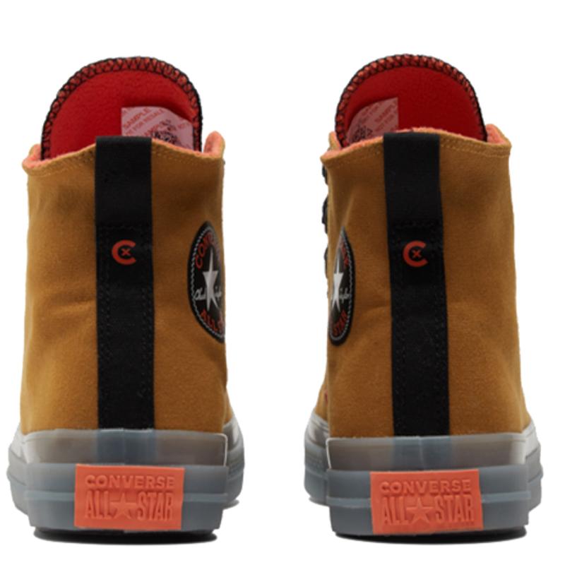Converse Chuck Taylor All Star Cx Clear Jelly Sole Vintage Versatile Casual High-Top Canvas Shoes Unisex Wheat