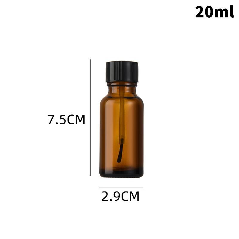 Transparent Glass Nail Polish Bottles Empty Refillable with Brush for Essential Oils and Home ManicureHot Sale