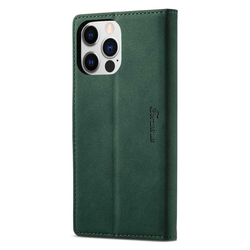 FORWENW F1 Series For iPhone 15 Pro Case PU Leather Magnetic Clasp Full Protection Phone Wallet Cover