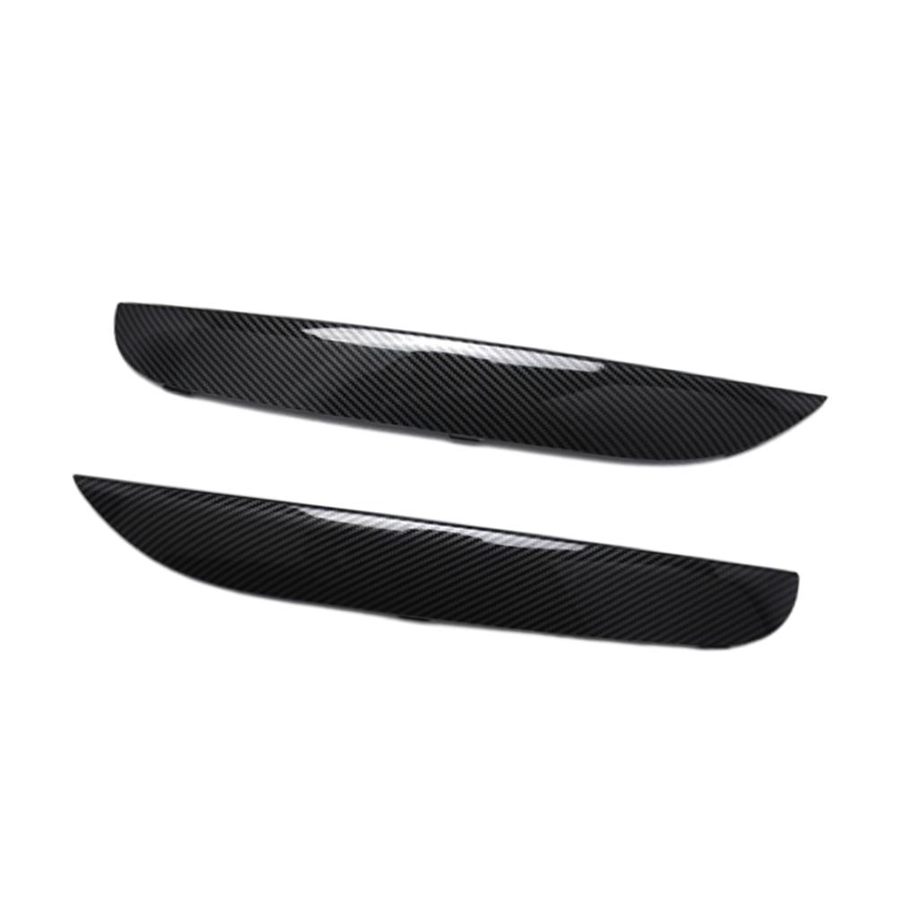 2PCS Gloss/Carbon Black Front Bumper Grill Moulding Trim for BMW 7 Series F01 F02 M Sport 2009 2010 2011 2012 2013 2014 2015