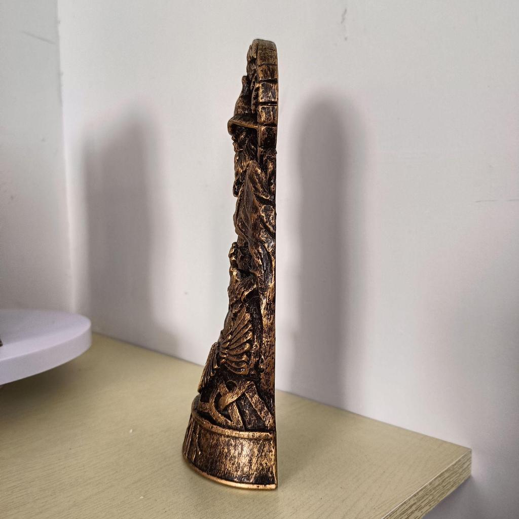 Nordic Mythology Resin Statues: Tree Resin Ornaments for Home & Study Decor