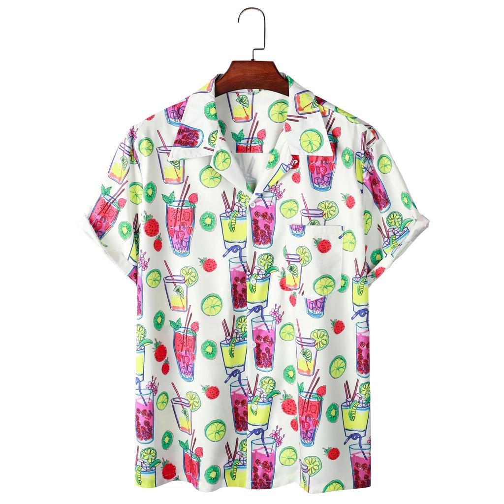 Funny Pattern 3D Print Men Shirt Man/Women Casual Fashion Short Sleeves Shirts Button Lapel Streetwear Oversized Unisex Clothing