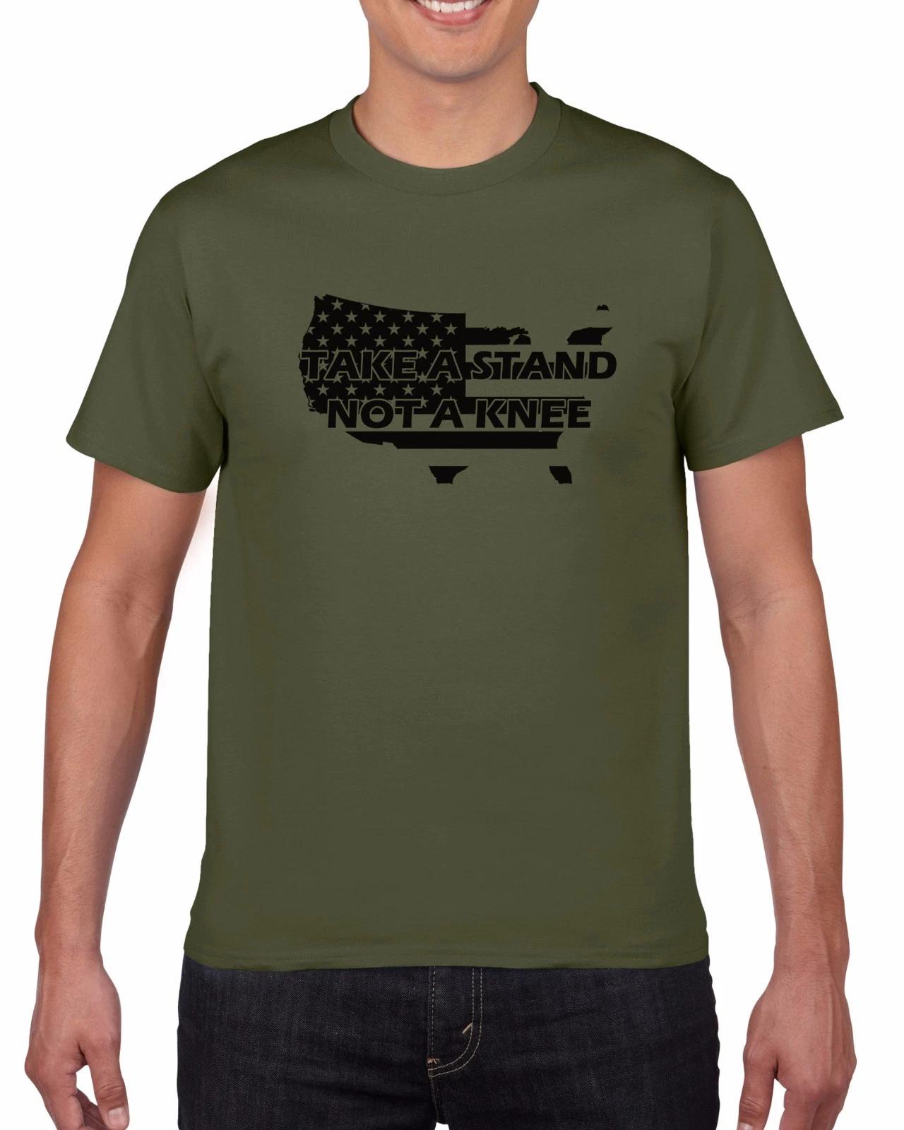 Take A Stand Not A Knee T-Shirt I Don t Kneel NFL Boycott American Anthem S