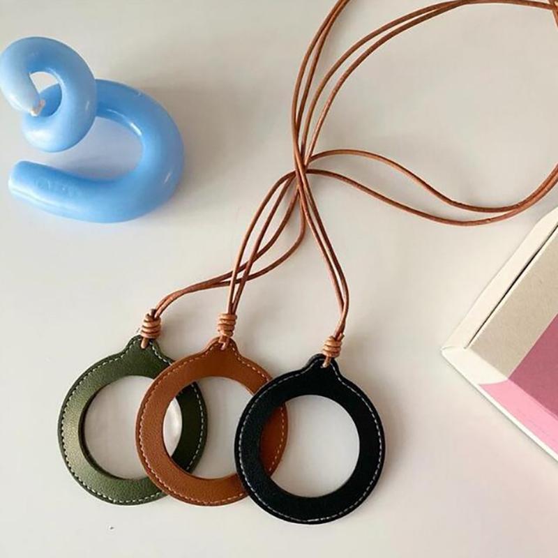 Neck Wear Mini Magnifying Glass With Leather Holder Portable Magnifier And Nature Exploration Toys For Inspection Reading Maps
