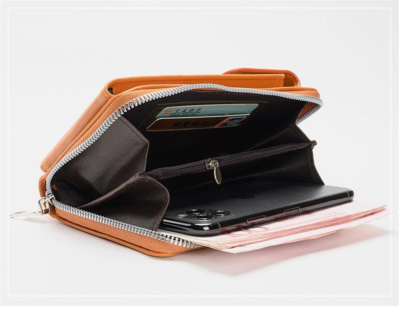 Dámská móda Tašky na telefon PU kůže Taška přes rameno Klasické crossbody messenger tašky Peněženka na zip