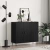 Sideboard Black Oak Look 90 X 32.5 X 80 Cm Engineered Wood