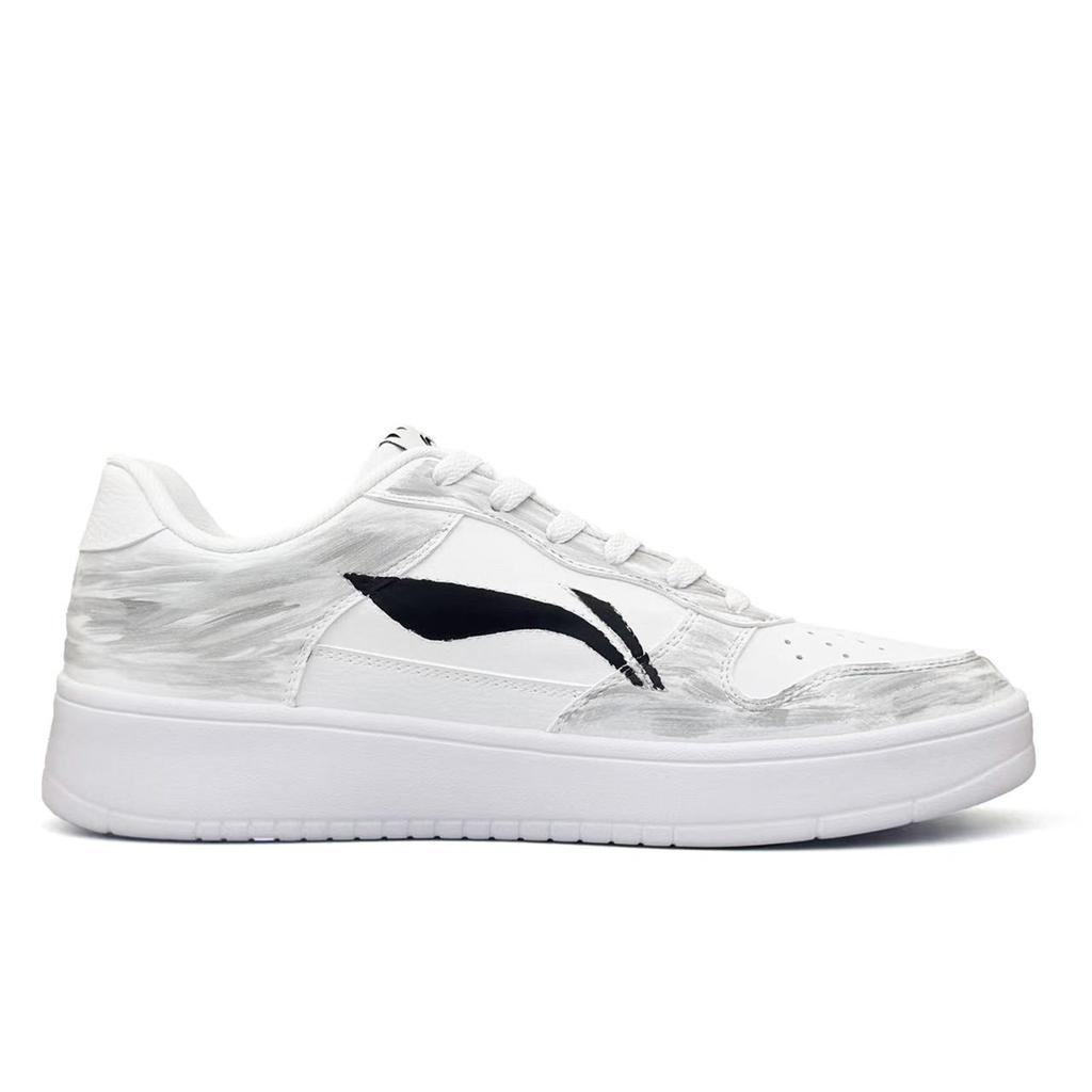 Li Ning Floating Boat Skateboard Shoes Unisex Low top White/Black AGCS419-1(Team1532-)