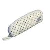 Canvas Pen Case With Cute Dot Design For Students And Office Use