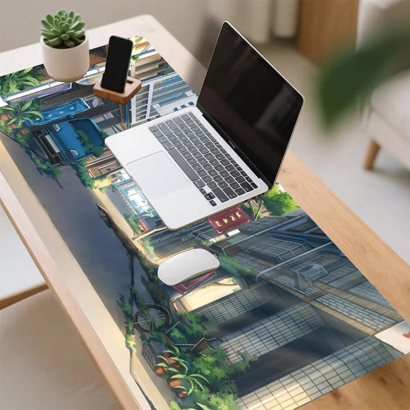 Large Gaming Mouse Pad Non-Slip Street View Desk Mat Home Pc Accessories Pad for Computer Mouse Set Up Table Mat Extended Pad