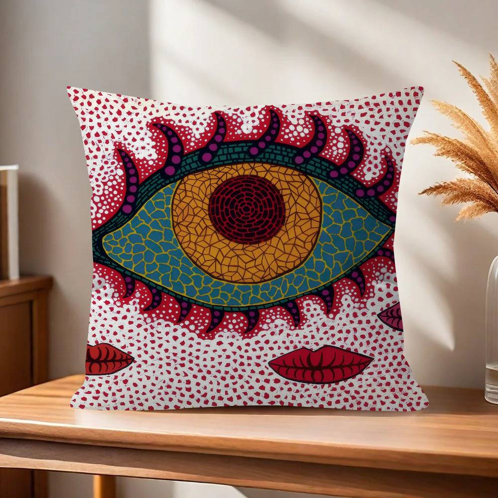 Japanese Yayoi Kusama Cushion Cover Pillowcase Upholstery Sofa Throw Pillow Home Decor Pillowcas
