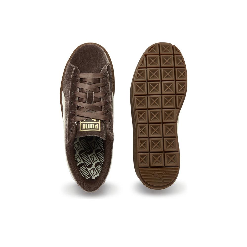 Puma Platform Comfortable Versatile Durable Low-Top Sneakers Women Sneakers Coffee-Brown 406752-02