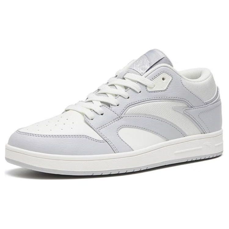 Anta Classic Series Non-Slip Wear-Resistant Low-Top Skate Shoes Men Sneakers Gray White 112318057-2