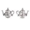 3Pcs 1:12 Dollhouse Miniture Teapot Cup Plate Toy Metal Tea Set Accessories