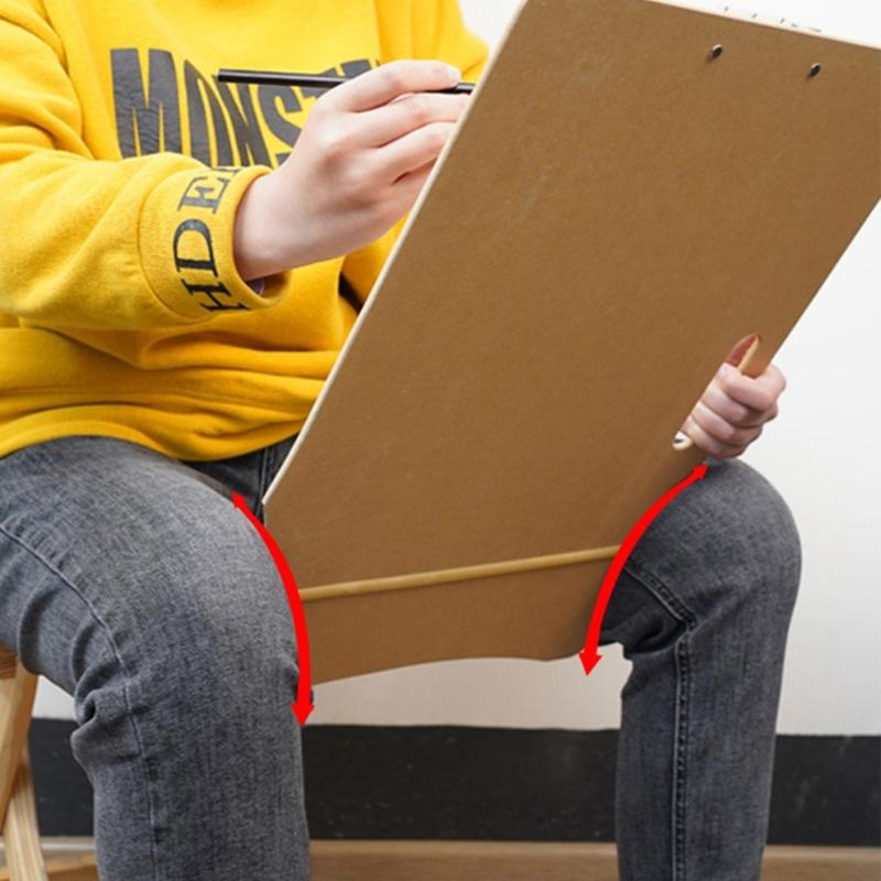 Art Drawing Pad Wood Sketching Board with Metal Clip and Elastic Band for Artist Beginner Sketching Oil Acrylic Painting