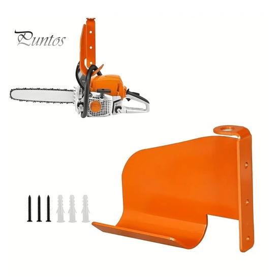 Heavy Duty Garage Hook Chainsaw Holder Wall Mount Hanger, Metal Storage Rack with Contoured Vertical Bracket Cradle, for Garage, Workshop & Tool Shed,