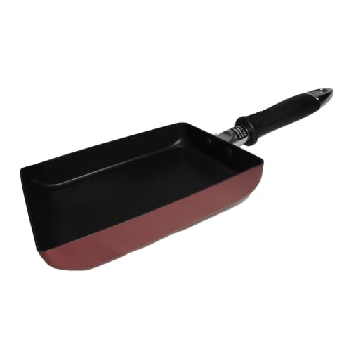 Spirosa III Omelet Frying Pan, 13cm x 18cm, Non-stick Coating, Gas Stove, Dark Red, 50424