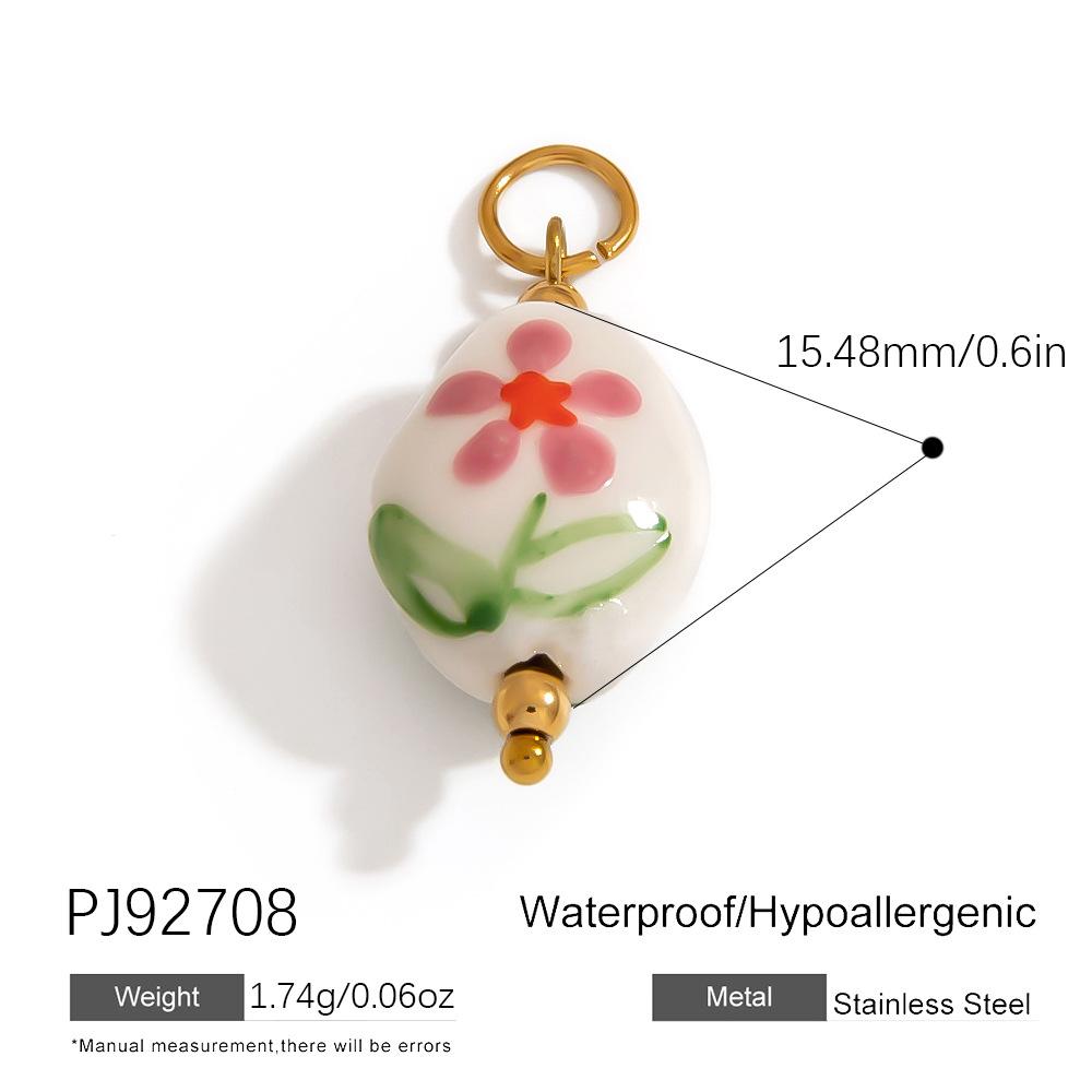 Stainless Steel DIY Jewelry Accessories Cartoon Enamel Pendant for Bracelets and Necklaces