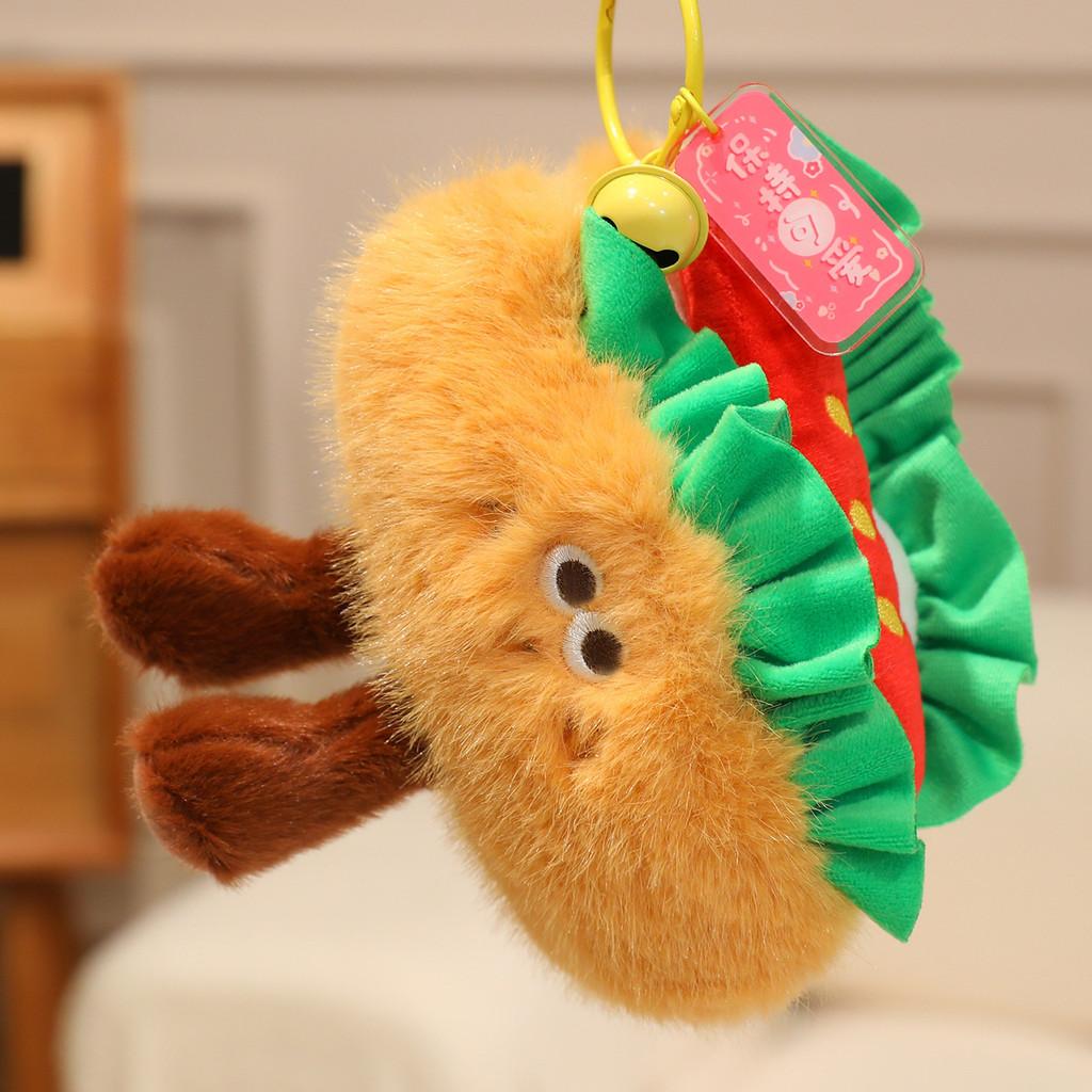 Plush Hamburger Keychain With Pp Cotton Filling For Kids And Teens