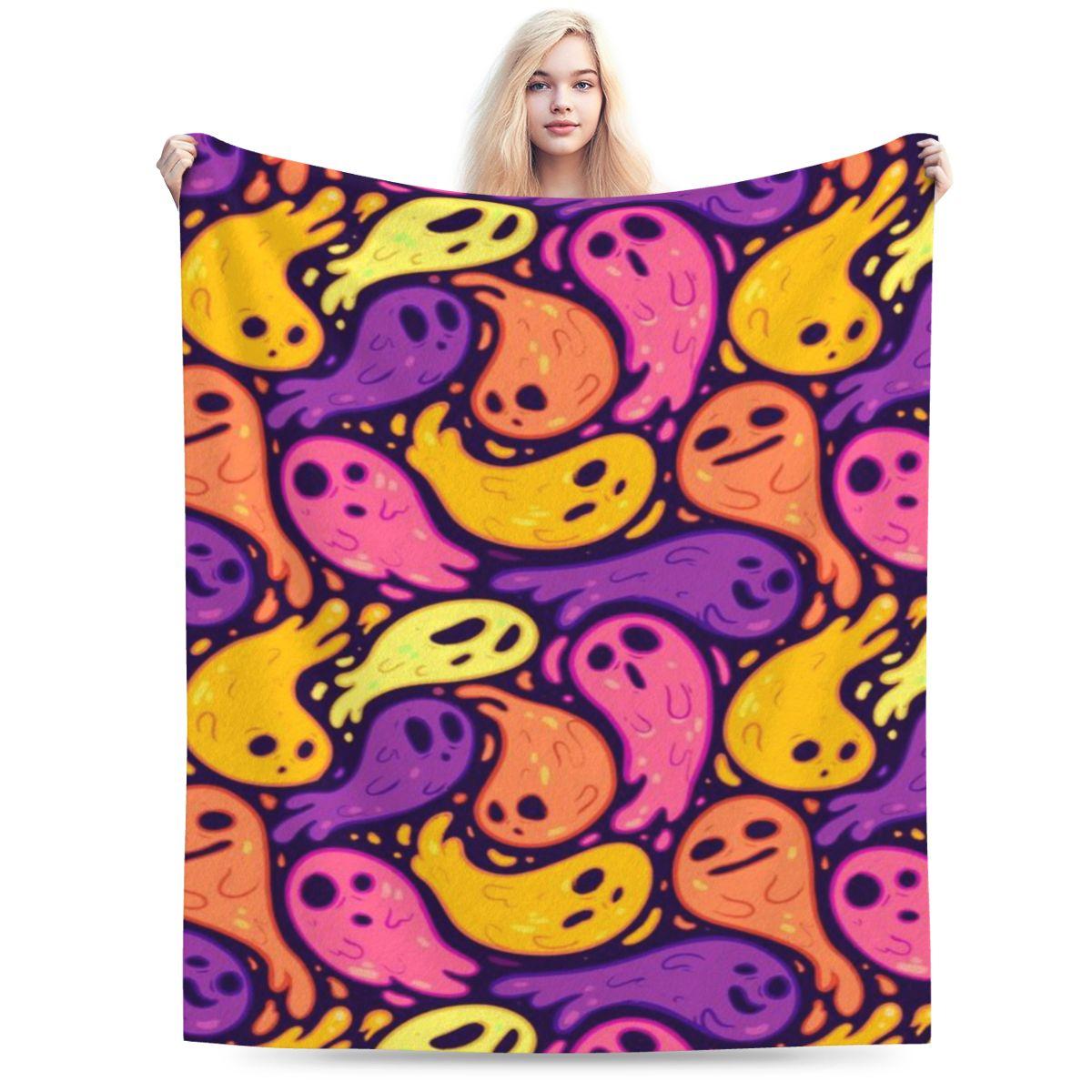 Good Lil Ghost Gang In Warm Colors Personalized Warm Gift An UltraSoft Micro Fleece Blanket 75x100cm 30x40in