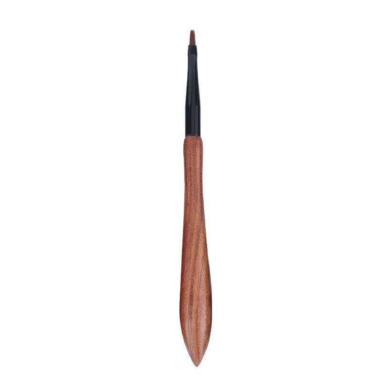 Japanese Sandalwood Nail Art Brush Set - 12-Piece Gourd Handle Wood Rods for Gel Polish and Liner Art