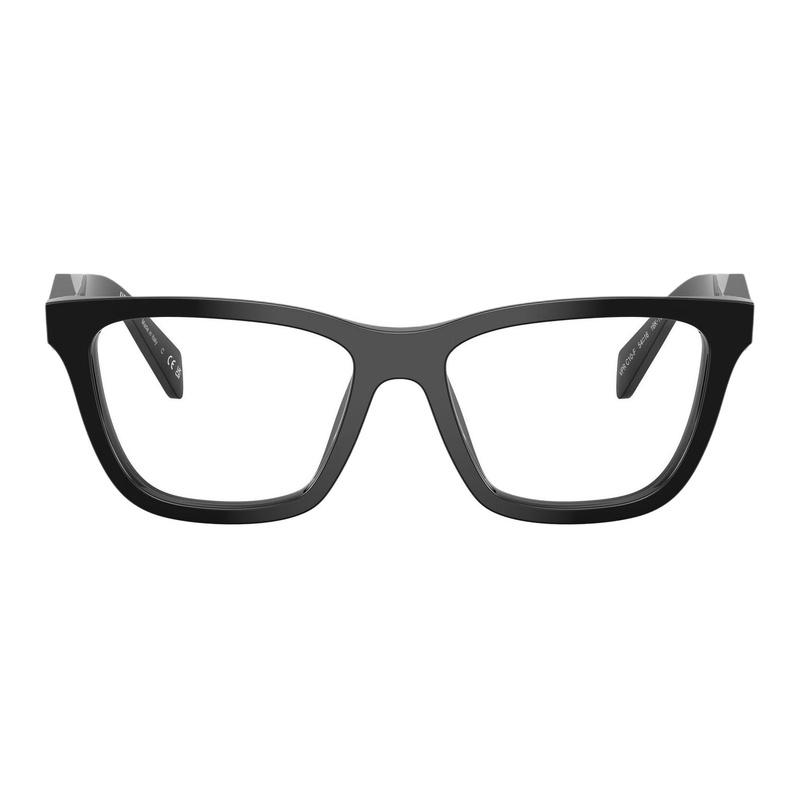 Prada Optical Glasses Temple Logo Design Brand Identity Plate Irregular Shape Unisex Couple Black 54 Basic Packaging-glasses Case + Packaging Box
