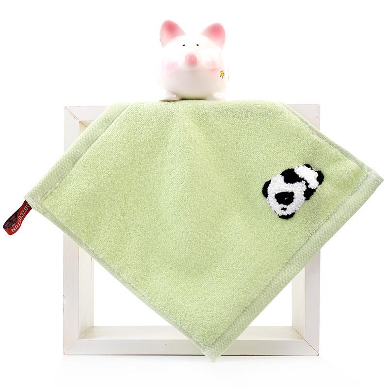 1Pcs 25x25cm Cartoon Panda Jacquard Cotton Baby Children Face Towel Hand Washcloth Water Absorbent Soft