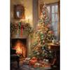 Vintage Christmas Metal Wall Decoration, Holiday Sticker Sign
