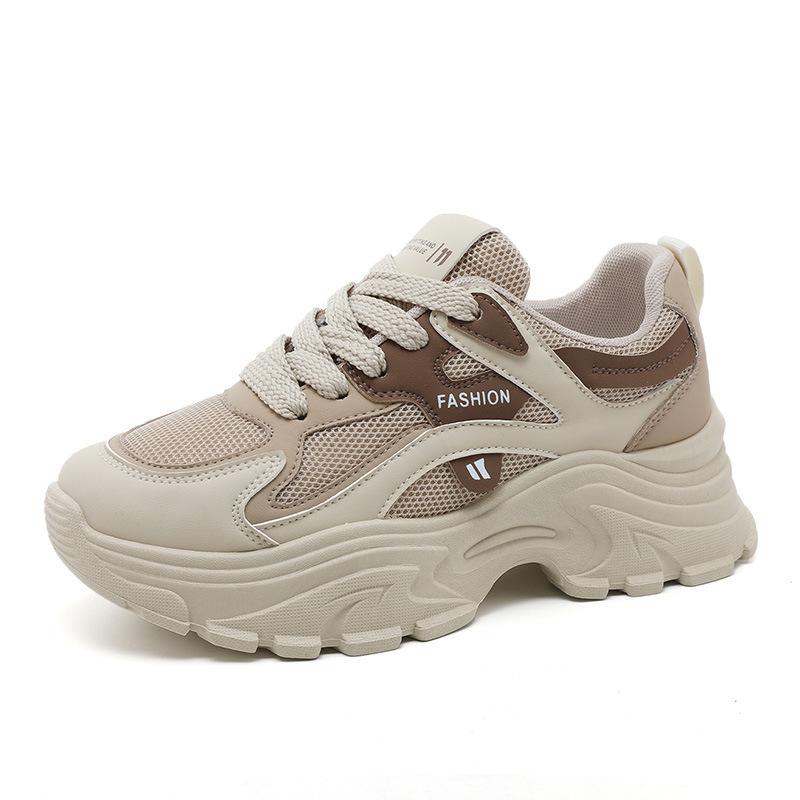 New spring and summer dad shoes platform heightening breathable mesh shoes