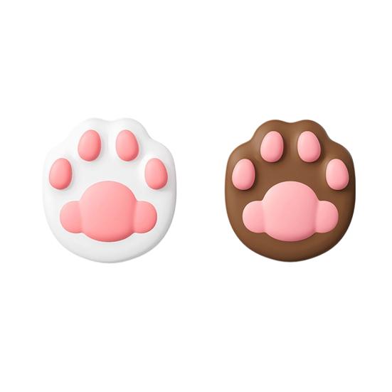 2Pcs Cat Paw Door Handle Stopper Self-Adhesive Silicone Door Knob Stop Wall Protector Quiet Shock Absorbent Wall Bumper Anti-collision Pad