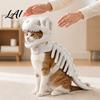 Costume Divertente per Gatti di Halloween Costume Scheletro di Dinosauro Abbigliamento Carino Abbigliamento Comodo Outfit per Gatti Festa Cosplay Oggetti di Scena per Foto Animale Domestico Inverno