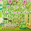 The Frog of Keroppi Birthday Party Decorations, Cartoon Big-Eyed Frog Theme Birthday Supplies set with Happy Birthday Banner,Cake Toppers,Balloons