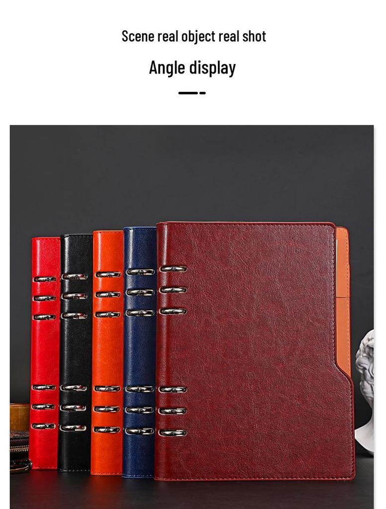 A5 Hollow-Out Loose-Leaf PU Notebook with Custom Logo Option