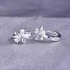 New Korean Daisy Flower Hoop Earrings For Women Simple Fashion Sunflower Butterfly Zircon Earring Party Wedding Jewelry