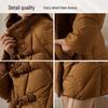 JIANHU Women's Mid-Length Disc-Button Down Winter Coat