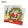Home Decorative Santa Claus Table Decor Serviette Towel Christmas Decoration Printing Paper Napkin