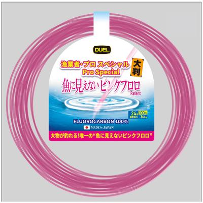 DUEL Růžový Fluoro Neviditelný pro ryby Rybář/Pro Speciál Velká velikost 100m24 Cívka Role Harris Fluorocarbon