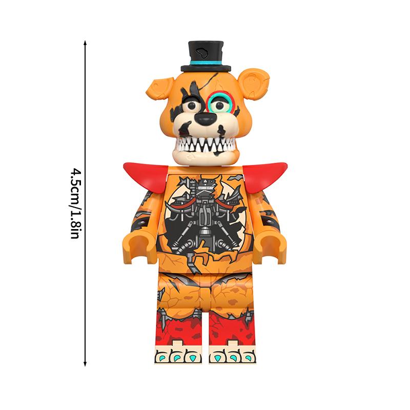 Entzückendes Freddy Bonnie Mini-Blöcke Ornament Heißes Spiel Figur Cartoon Montagebausteine Spielzeug Partygeschenke Kindergeschenke