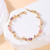 Pure Adjustable High Quality Sparkling Cubic Zirconia Tennis Bracelet Bridal Jewelry Set