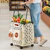 Foldable Multi-Functional Handcart: Compact Trailer for Shopping, Vegetables, and Express Pickups