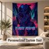 Tapestry Custom Name Text, Wall Hanging Tapestry Home Room DecorPredator