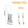 652F 6Pcs Metal Steel Teas Towel Hanging Clip Rusts Resistant Bath Towel Clamp