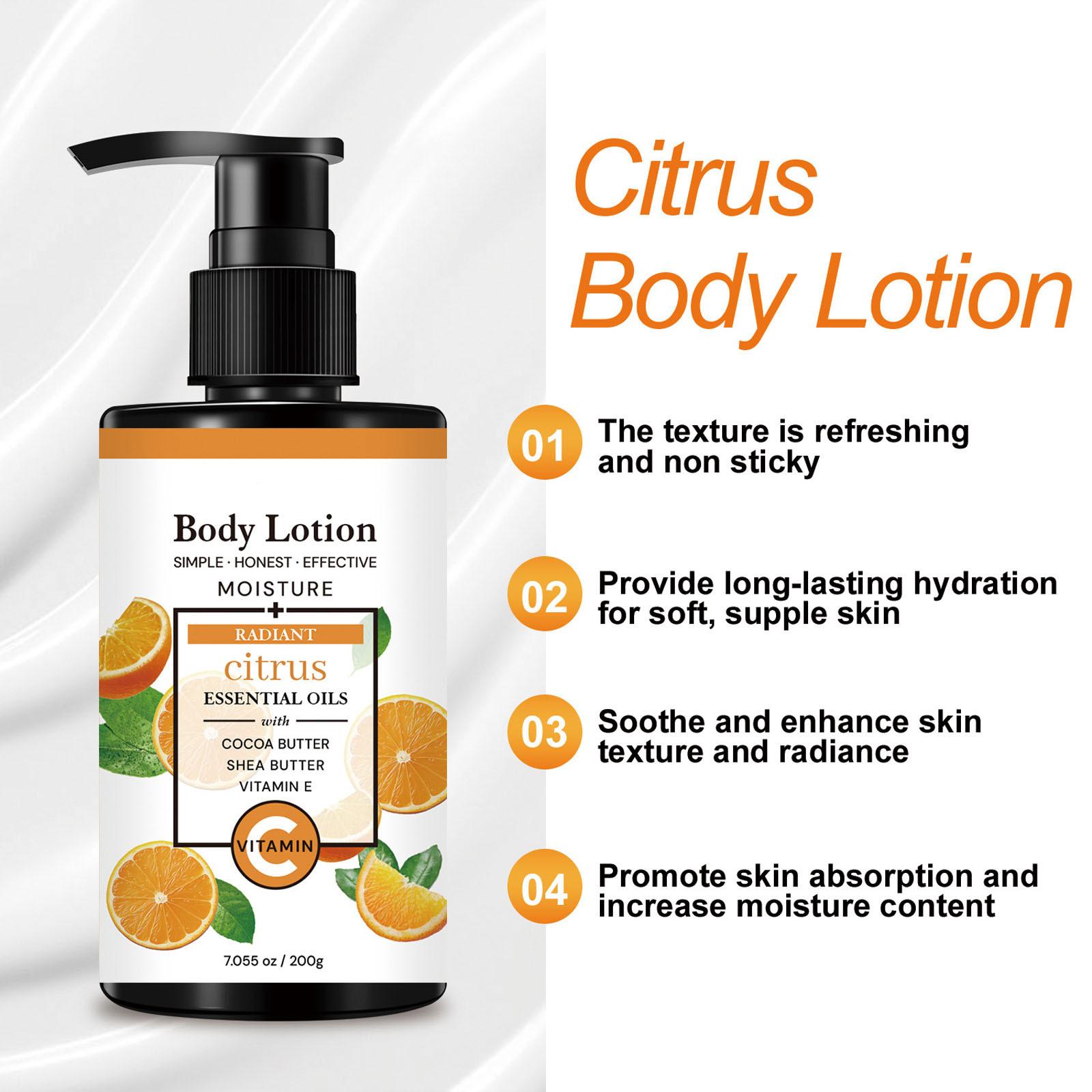 

1Pc 200g Body Cream, Cocoa & Shea Butters plus Light Citrus Fragrance – Daily Moisturizing Lotion One Size