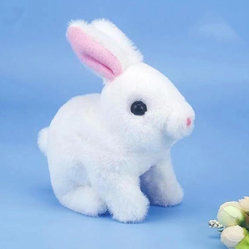 Simulated Electric Mobile Rabbit Plush Toy Children'S Toy Gifts Party Decoration Supplies Easter Gifts Birthday Gifts