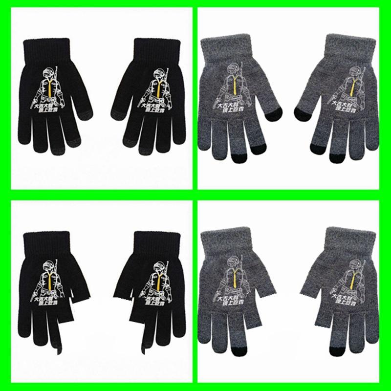 One Piece, Luffy, Chopper, Zolona Mero, Anime Online Game Peripheral Gloves, Gray Full-finger Autumn and Winter Warm and Cold Protection